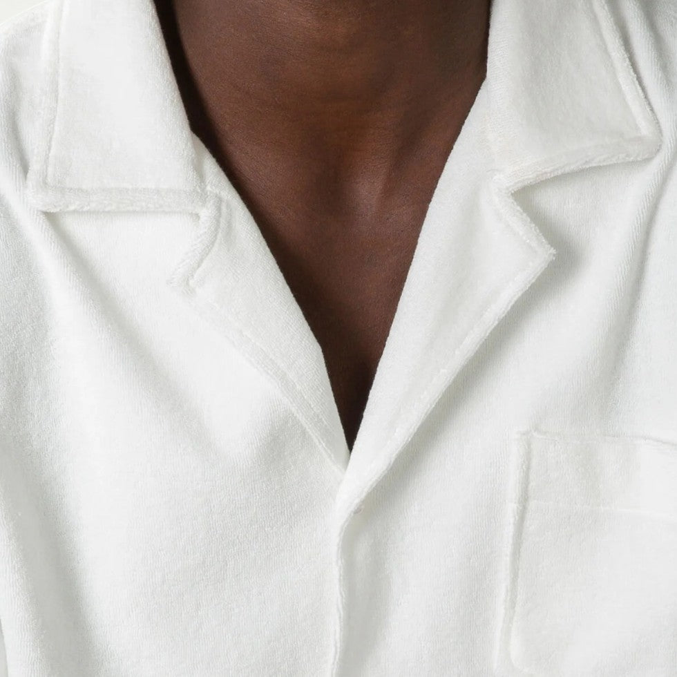 Terry Towelling Resort Shirt for Men Lightweight Summer Fit