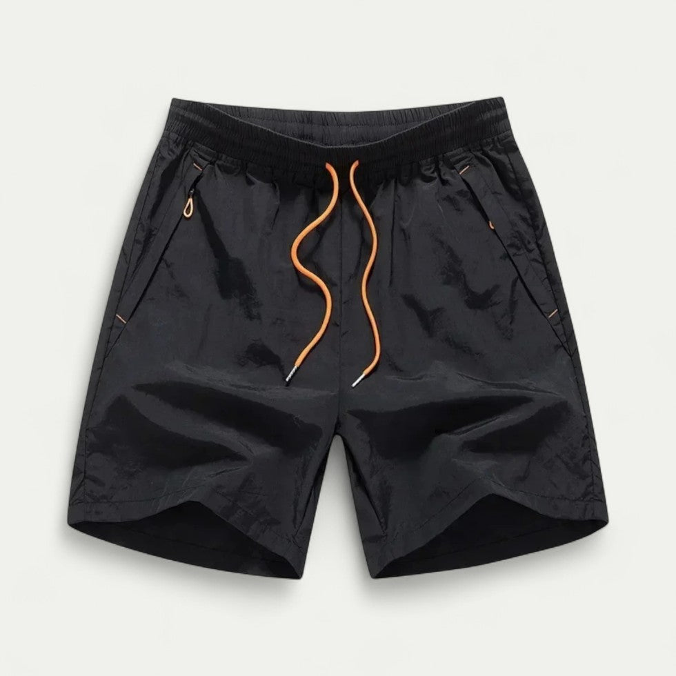 Lightweight Swim Shorts with Elastic Waist and Pockets