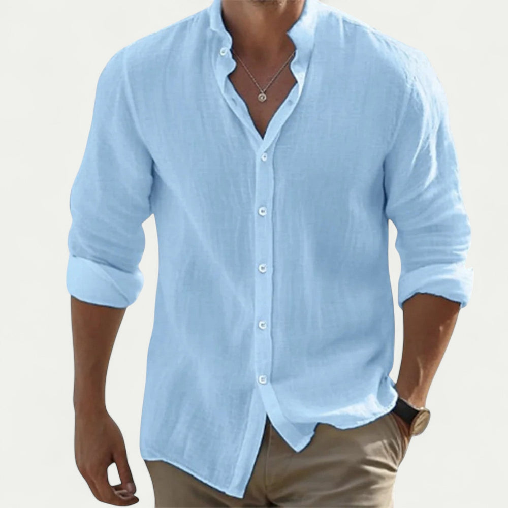 Men Pure Linen Lightweight Shirt for Casual and Summer Wear