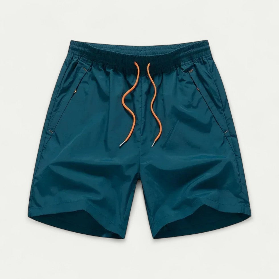 Lightweight Swim Shorts with Elastic Waist and Pockets