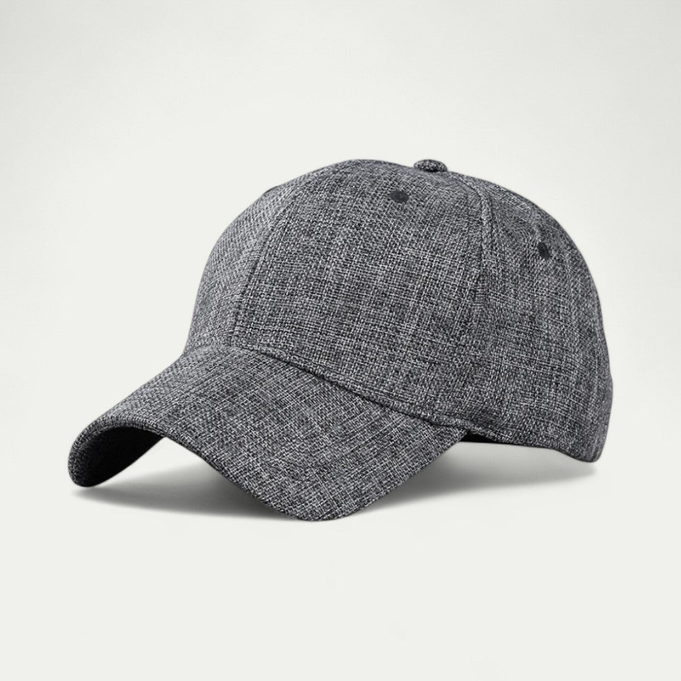 Linen Blend Baseball Cap Lightweight Adjustable Summer Hat