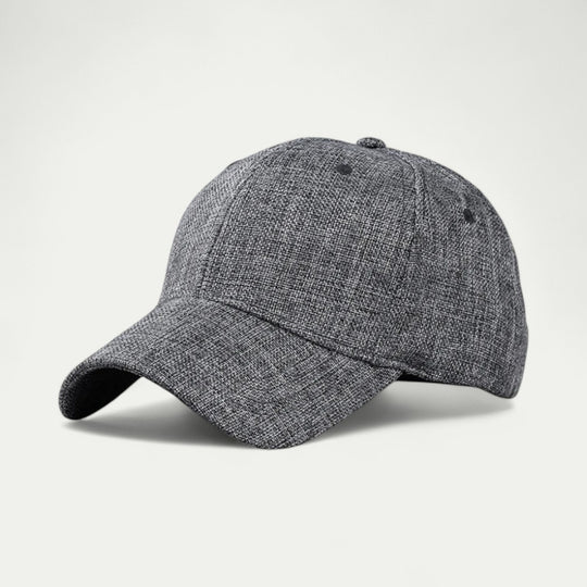 Linen Blend Baseball Cap Lightweight Adjustable Summer Hat