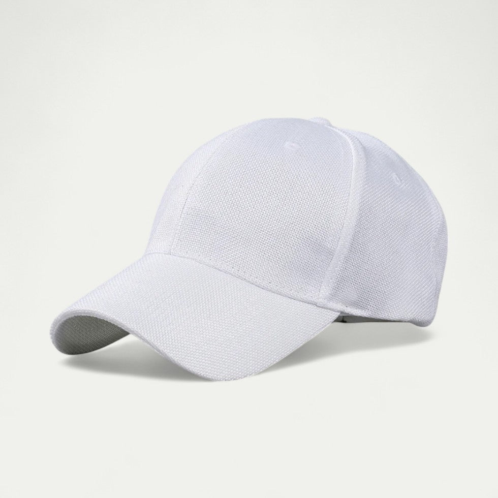 Linen Blend Baseball Cap Lightweight Adjustable Summer Hat