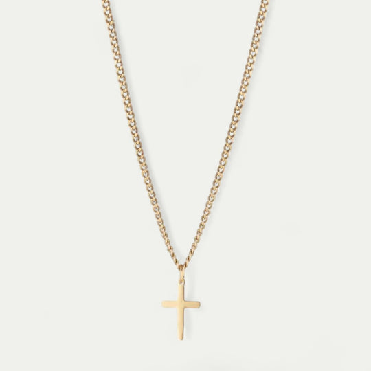 Minimalist Cross Pendant Necklace for Men Daily Wear Chain