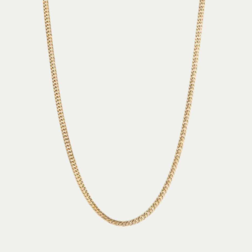 Men's Cuban Chain Necklace Minimalist Lightweight Design