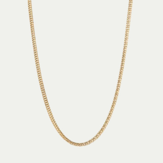 Men's Cuban Chain Necklace Minimalist Lightweight Design