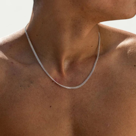 Men's Cuban Chain Necklace Minimalist Lightweight Design