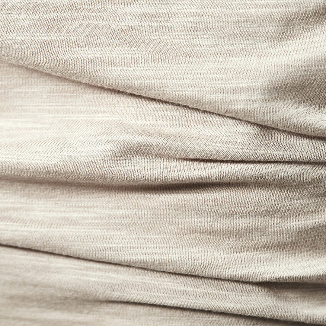 Men Short Sleeve Cotton T Shirt with Henry Neck for Summer