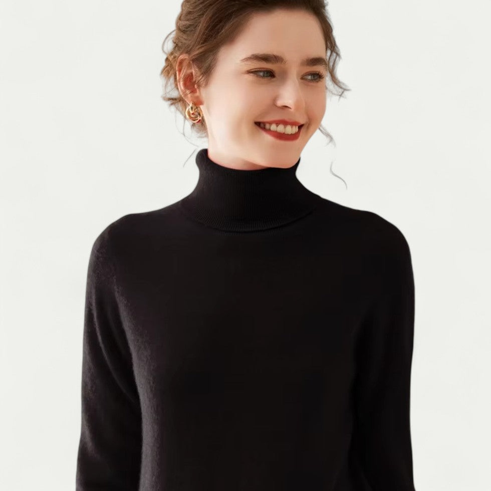 Women Cashmere Pullover Knit Turtleneck Sweater