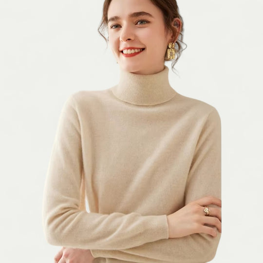 Women Cashmere Pullover Knit Turtleneck Sweater