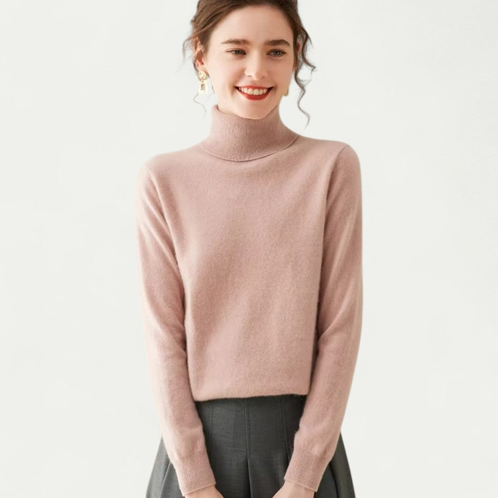 Women Cashmere Pullover Knit Turtleneck Sweater