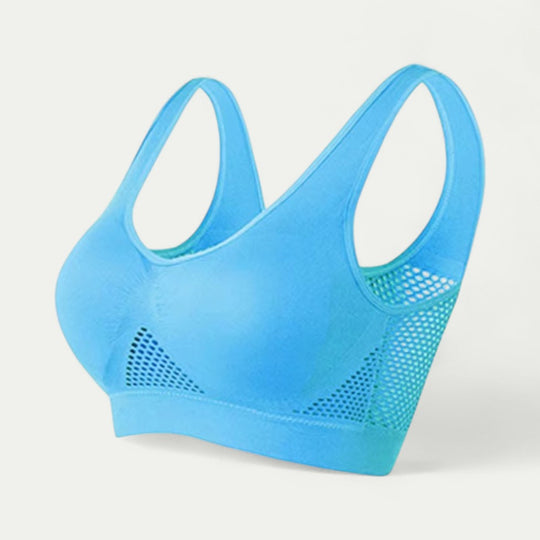 Women Seamless Sports Bra with Mesh Support