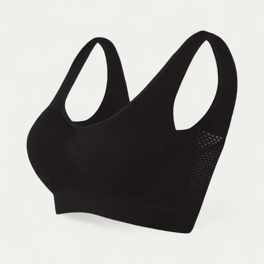 Women Seamless Sports Bra with Mesh Support