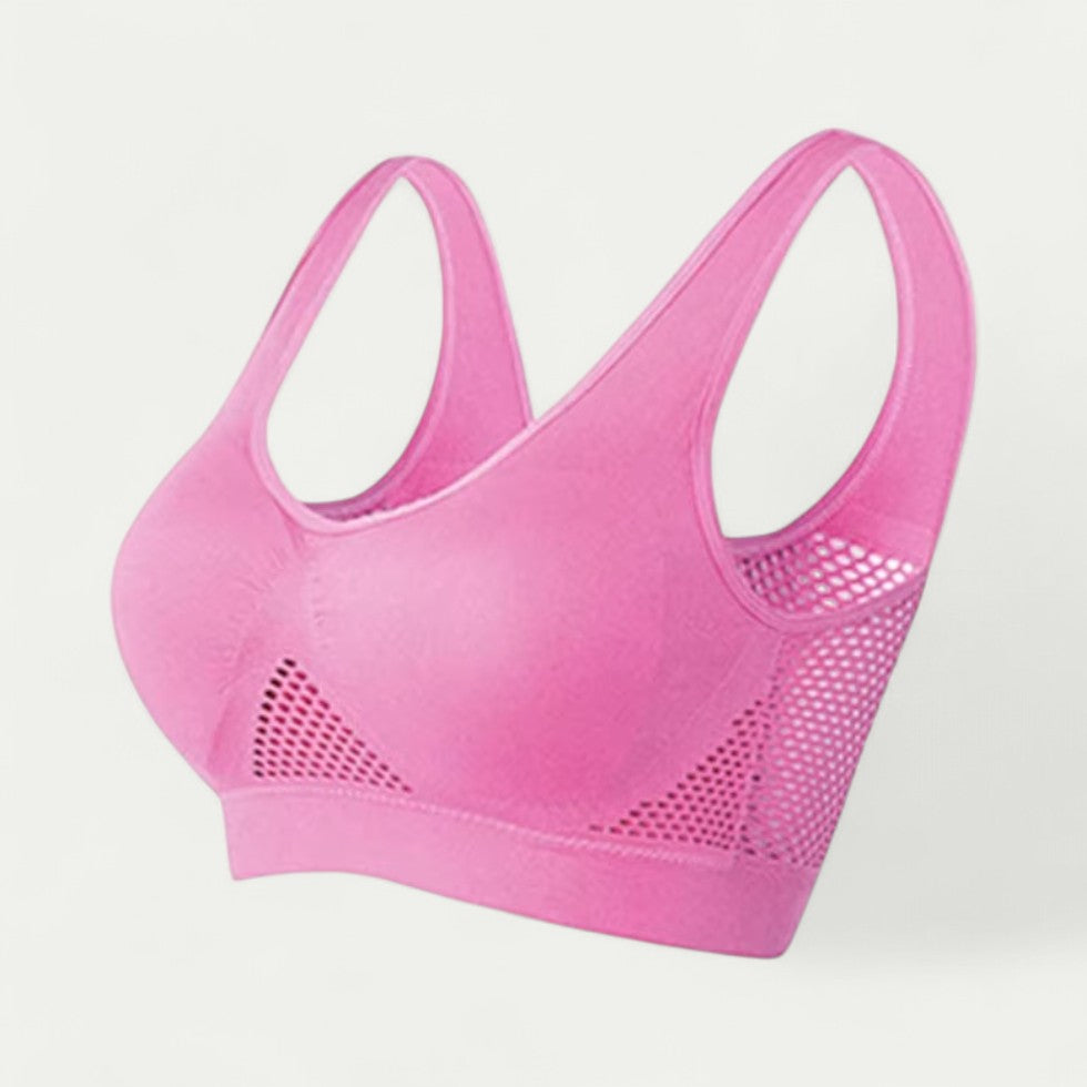 Women Seamless Sports Bra with Mesh Support