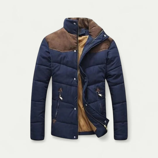 Padded Stand Collar Winter Jacket for Men