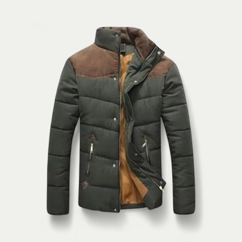 Padded Stand Collar Winter Jacket for Men