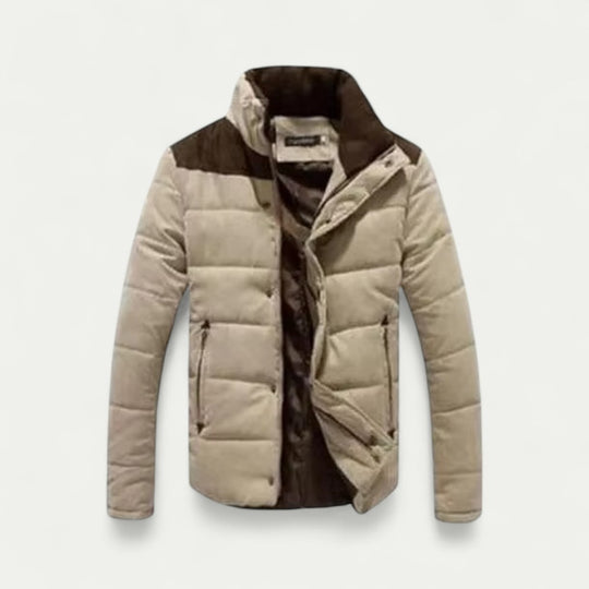 Padded Stand Collar Winter Jacket for Men