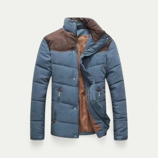 Padded Stand Collar Winter Jacket for Men
