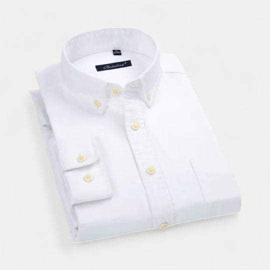 Striped Cotton Long Sleeve Shirt for Business and Casual Wear