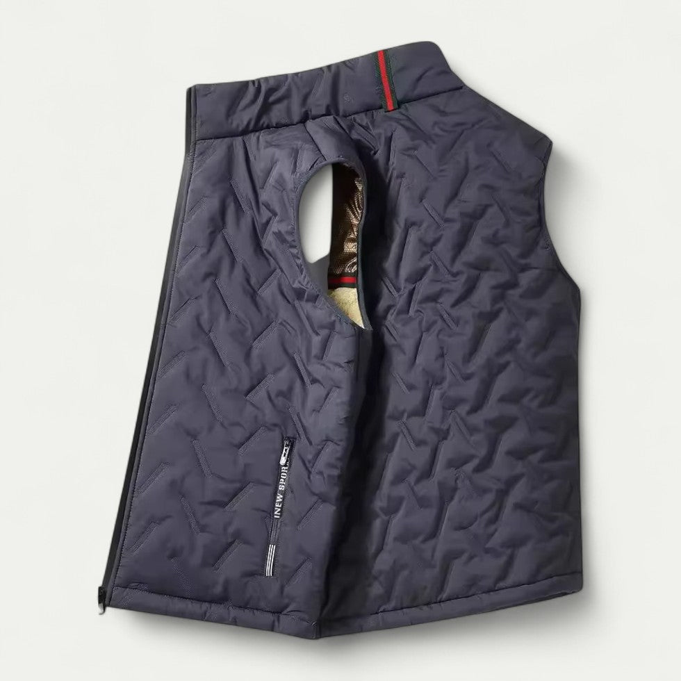 Men Fleece Lined Winter Vest Jacket