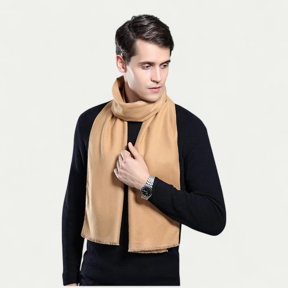 Men Cashmere Winter Scarf Soft Warm Pashmina Shawl with Tassel