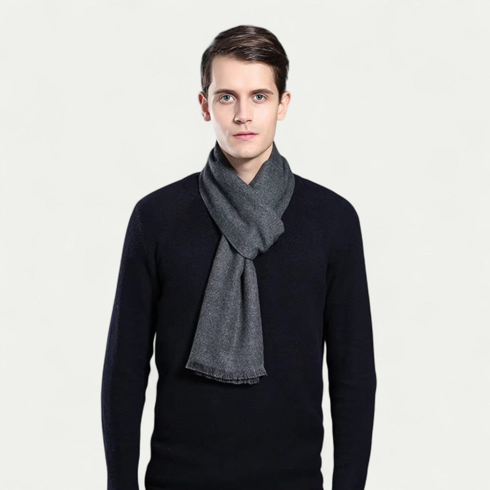 Men Cashmere Winter Scarf Soft Warm Pashmina Shawl with Tassel