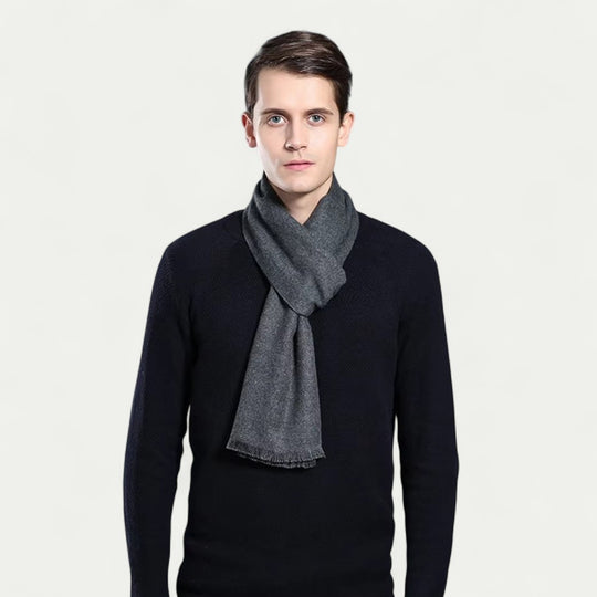 Men Cashmere Winter Scarf Soft Warm Pashmina Shawl with Tassel