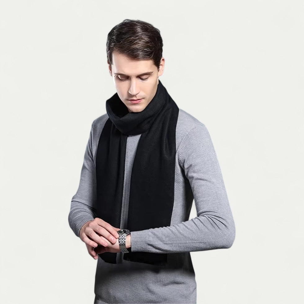Men Cashmere Winter Scarf Soft Warm Pashmina Shawl with Tassel