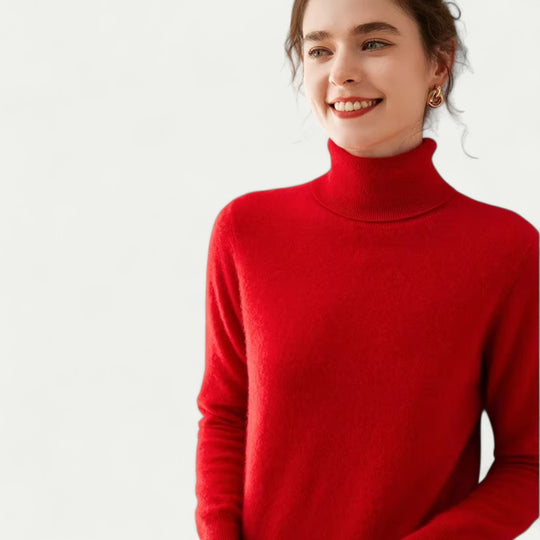 Women Cashmere Pullover Knit Turtleneck Sweater
