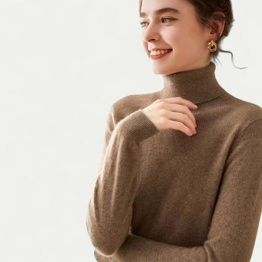 Women Cashmere Pullover Knit Turtleneck Sweater