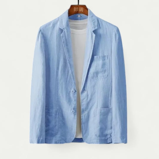 Men's Linen Blazer Lightweight Suit Jacket for Summer Weddings