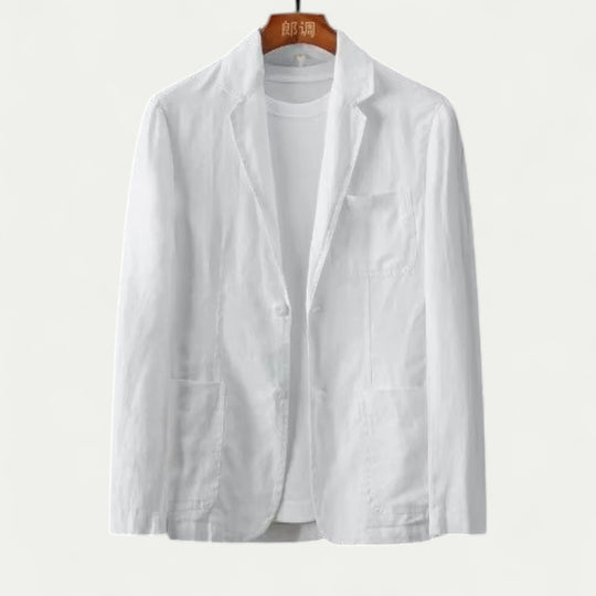 Men's Linen Blazer Lightweight Suit Jacket for Summer Weddings