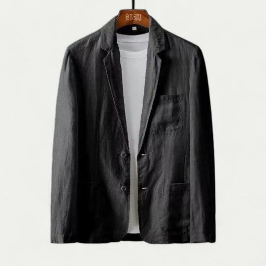 Men's Linen Blazer Lightweight Suit Jacket for Summer Weddings