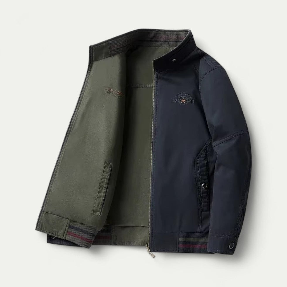 Reversible Cotton Bomber Jacket for Everyday Layering