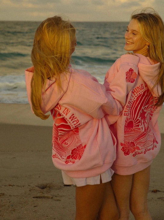 Oversized Cotton Blend Hoodie with Graphic Back Print