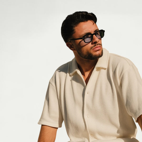 Rectangular Frame Sunglasses for Men Classic UV Protection
