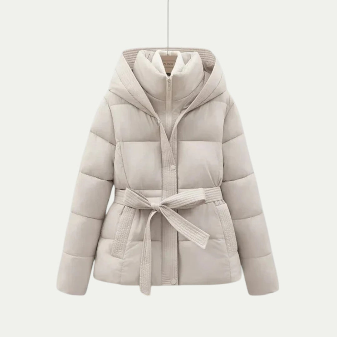 Women Winter Parka Coat Puffer Jacket with Belt