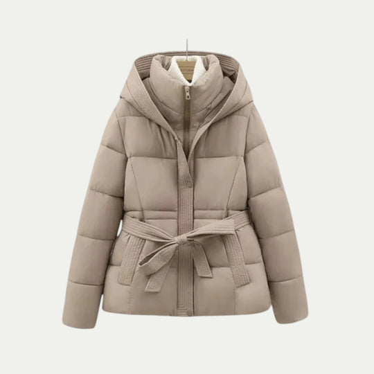 Women Winter Parka Coat Puffer Jacket with Belt