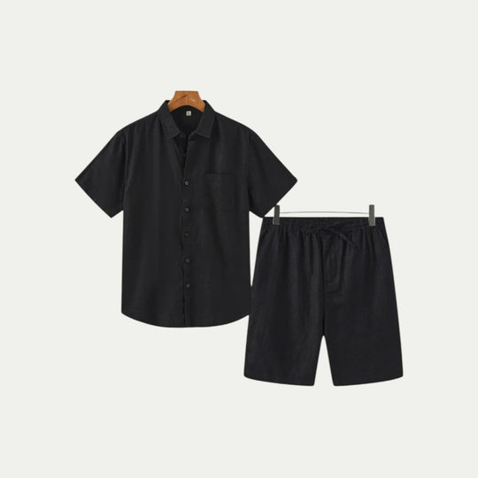 Randimo | Mens Linen Shirt and Shorts Summer Set