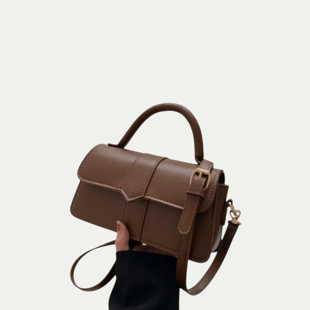 Women Leather Shoulder Bag Small Structured Purse