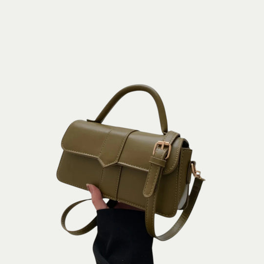 Women Leather Shoulder Bag Small Structured Purse