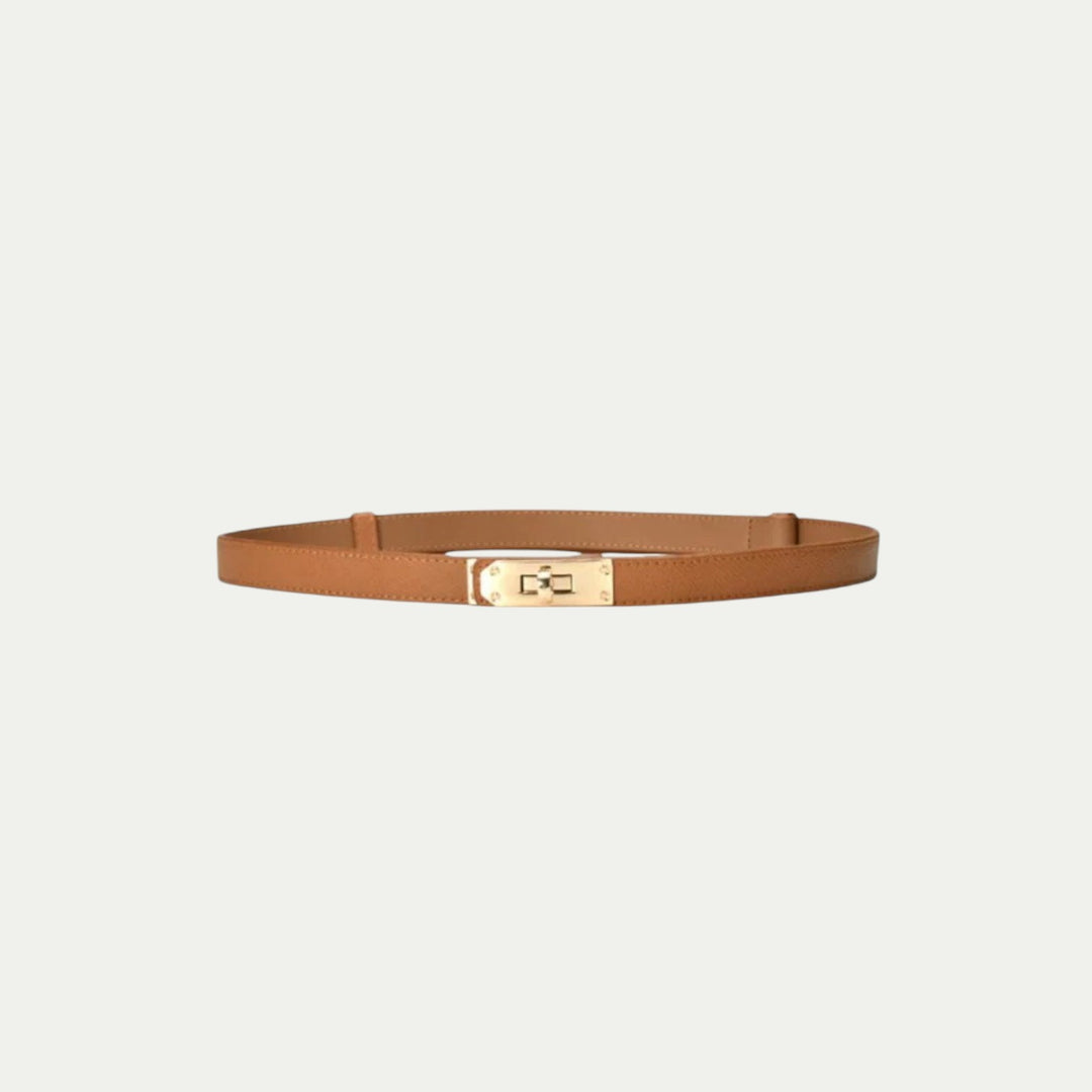 Women Old Money Vintage Slim Leather Waist Belt