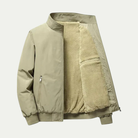 Men Classic Winter Jacket Windproof Insulated Fleece Coat