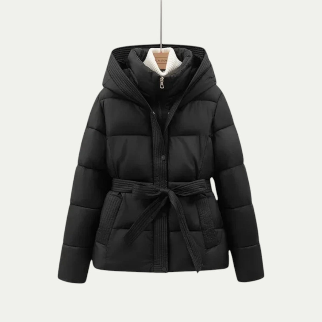 Women Winter Parka Coat Puffer Jacket with Belt