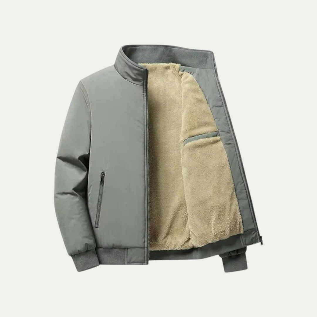 Men Classic Winter Jacket Windproof Insulated Fleece Coat