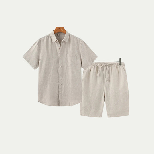 Randimo | Mens Linen Shirt and Shorts Summer Set