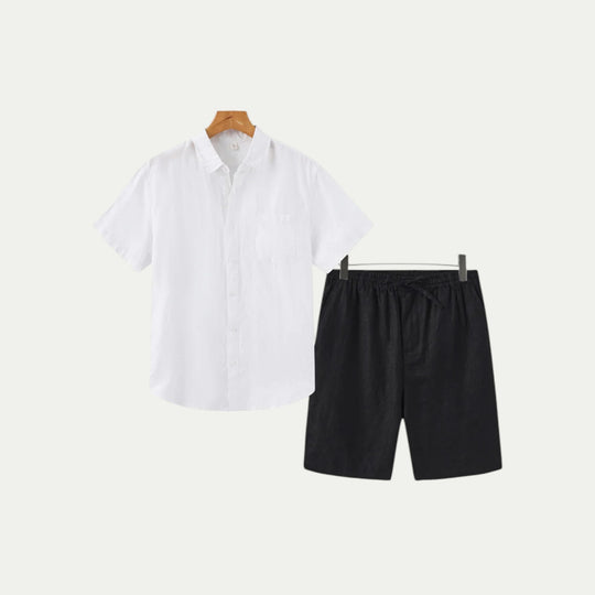 Randimo | Mens Linen Shirt and Shorts Summer Set