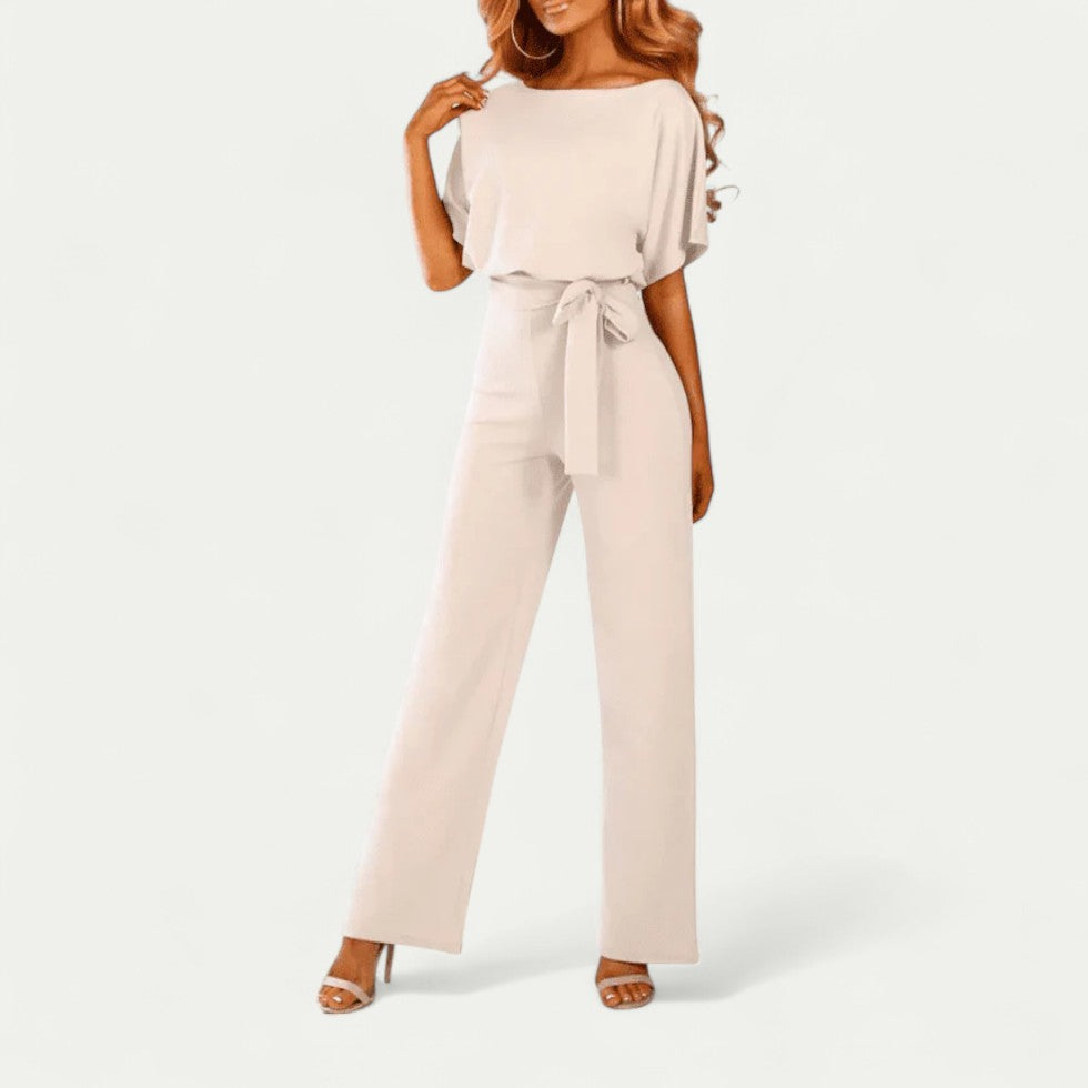 Elegant Wide Leg Belted Jumpsuit for Women
