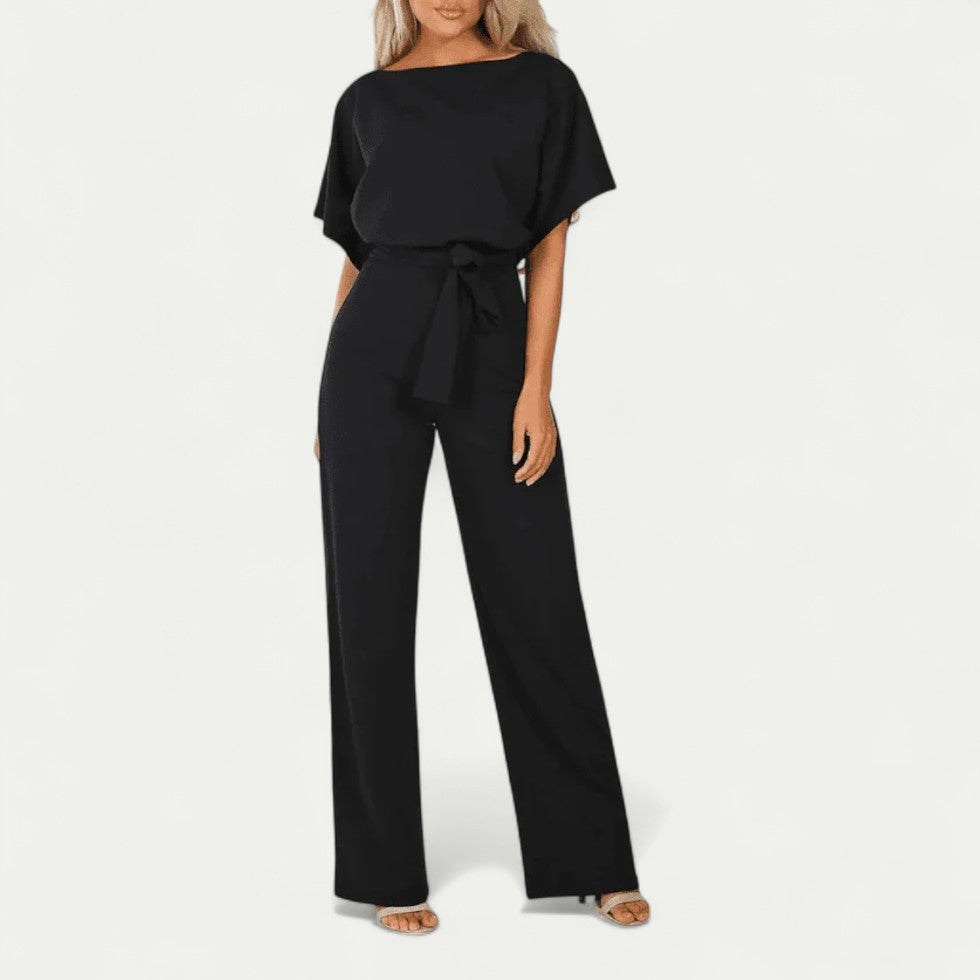 Elegant Wide Leg Belted Jumpsuit for Women
