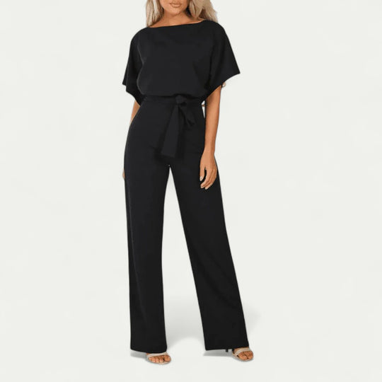 Elegant Wide Leg Belted Jumpsuit for Women